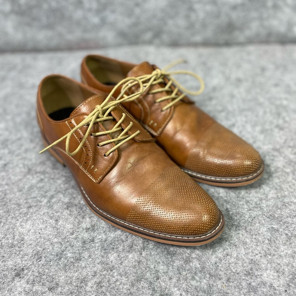 Madden Dress Shoes Mens Size 10 Brown Derby Ortholite Comfort Cushioned Casual.